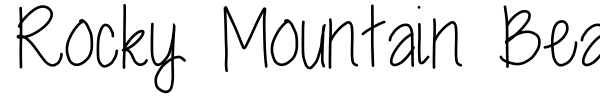 Rocky Mountain Beauty font preview